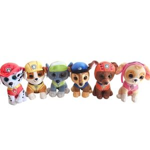 Ty Beanie Boos 6" Paw Patrol Plush Set Marshall Rubble Rocky Chase Zuma Skye 6pc